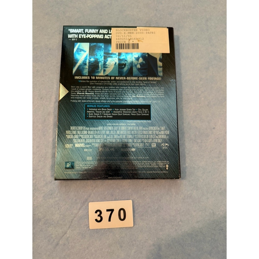 X-Men (2000) DVD Widescreen PG-13 104 min Bryan Singer Jackman Stewart - Picture 2 of 3